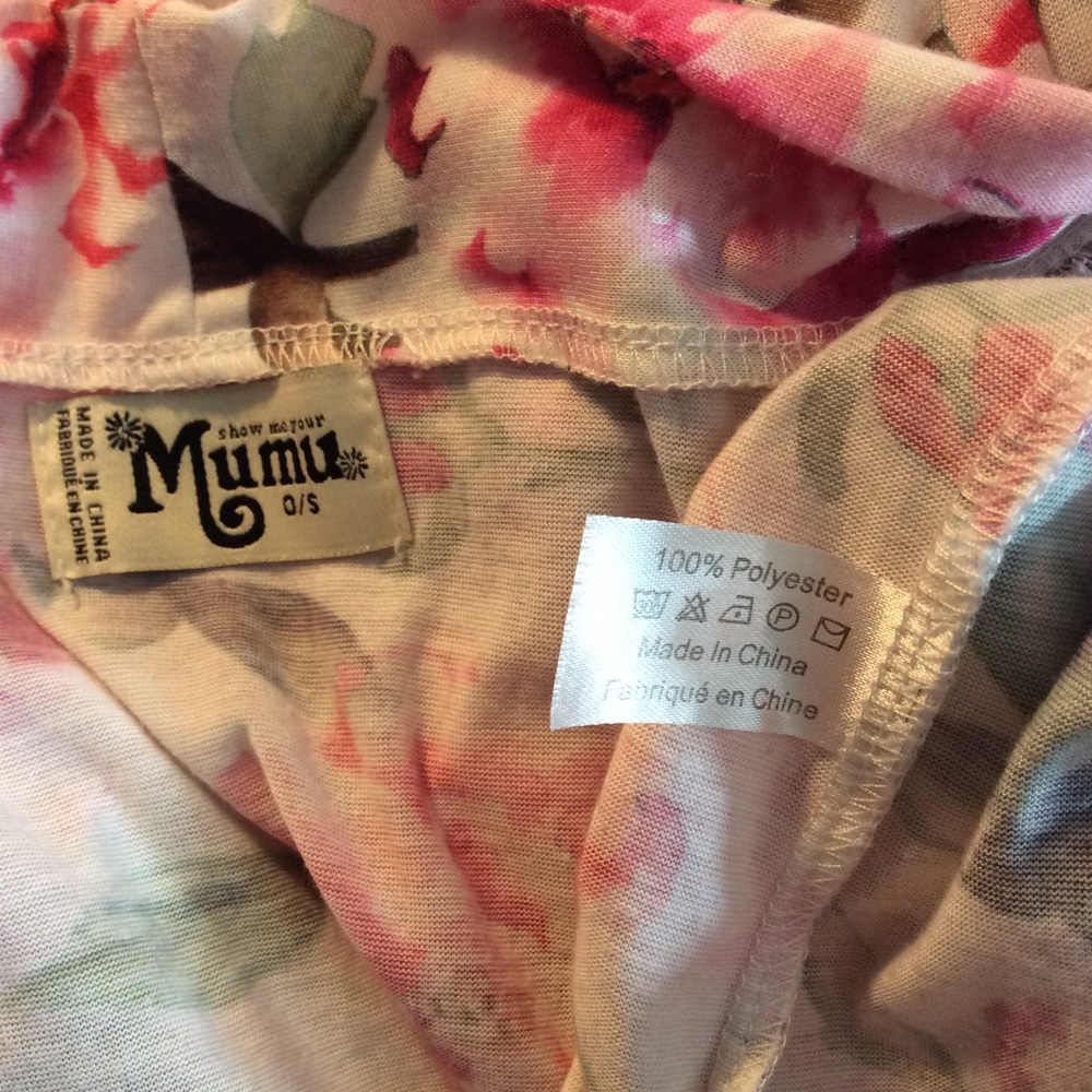 Show Me Your Mumu White Pink Floral Short Robe OS - Picture 7 of 8